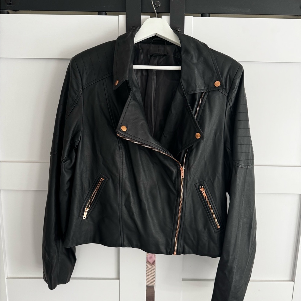 City Chic Pleather Moto Jacket